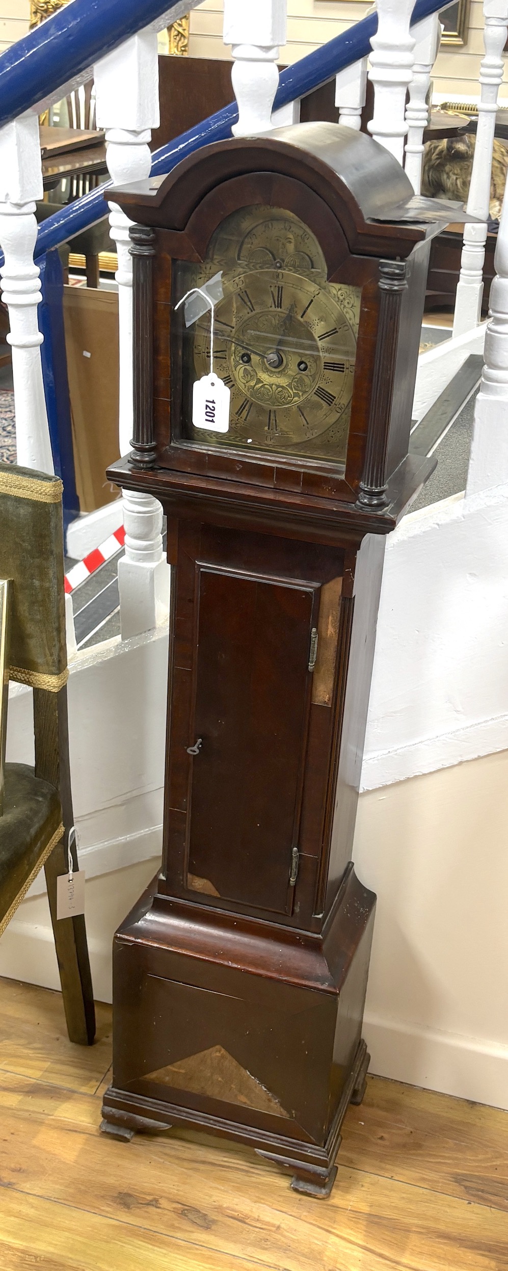 A mid 18th century style grandmother clock, height 121cm